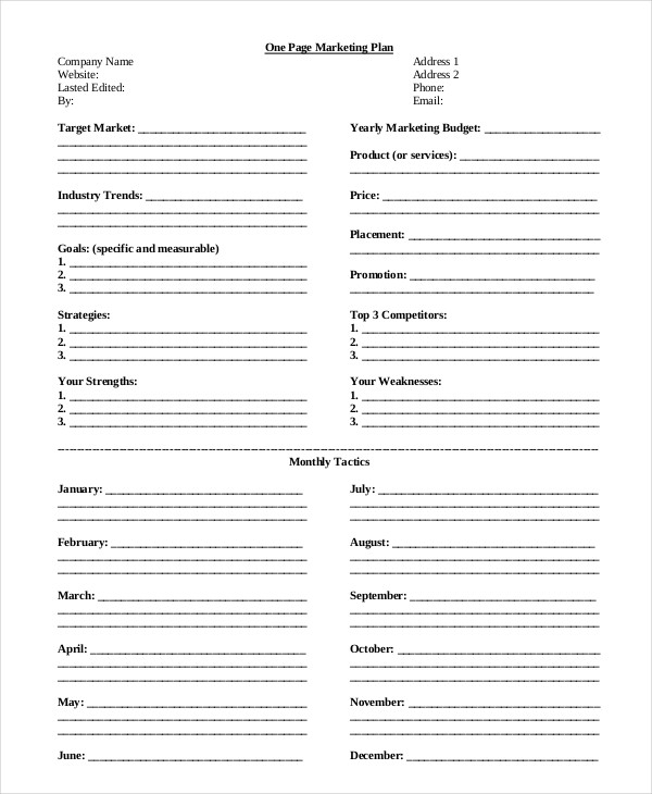 Marketing Strategy Template - 13+ Free PDF, Word Format