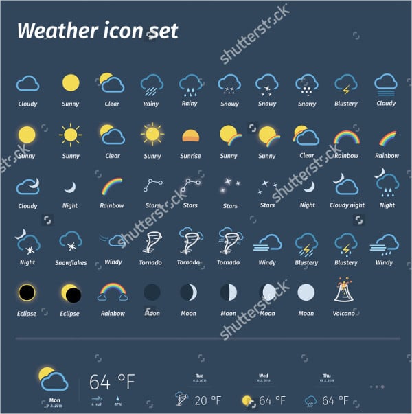 mega pack of weather icons