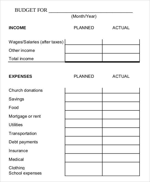 Family Budget Templates 18 Free Printable Doc Xlsx PDF Formats 