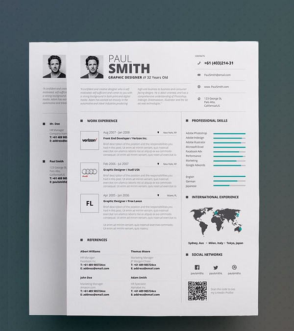 18+ Infographic Resumes - Free PSD, Vector AI, EPS Format Download