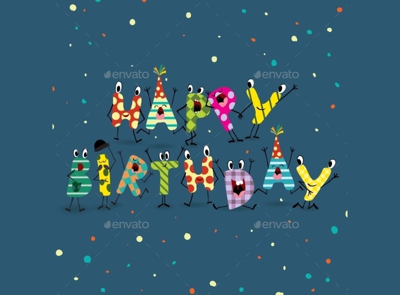 surprise colorful birthday background