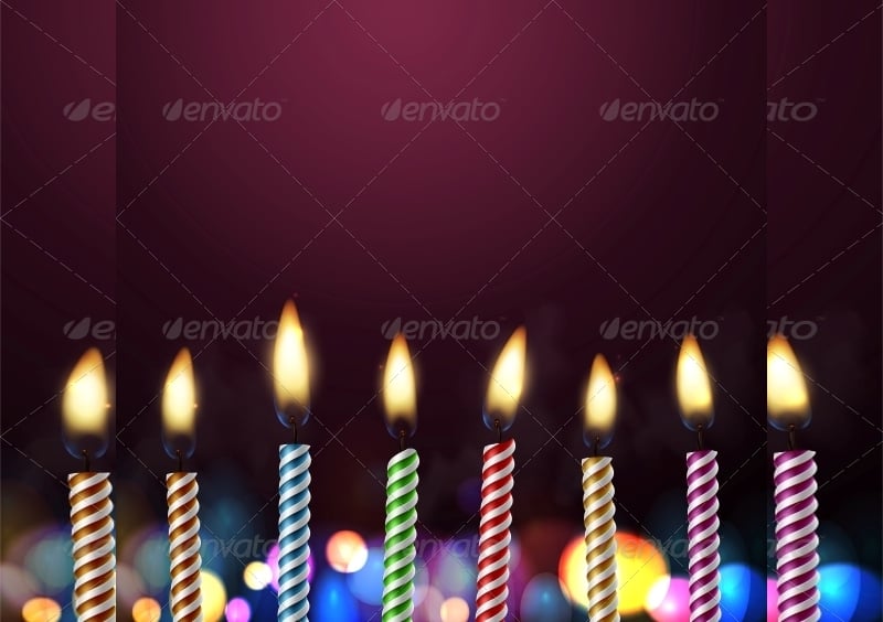 birthday background with candles