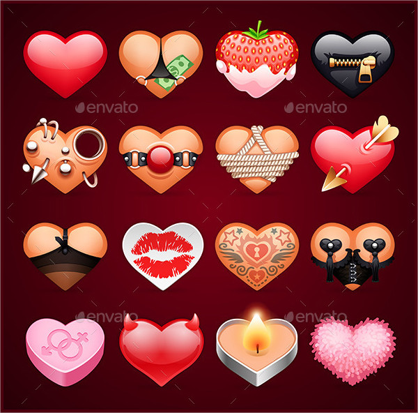 erotic heart icon