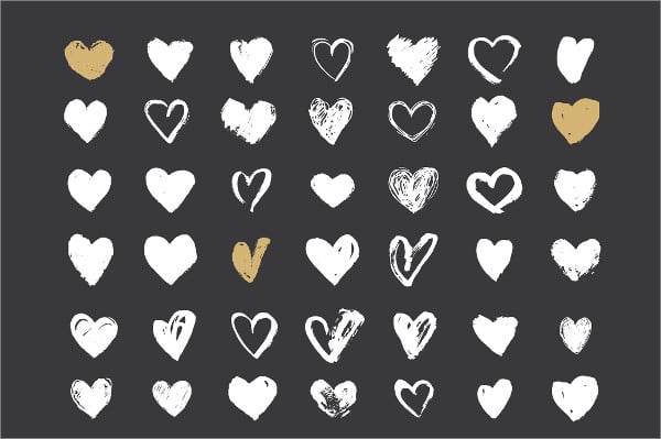 valentines hand drawn heart icon