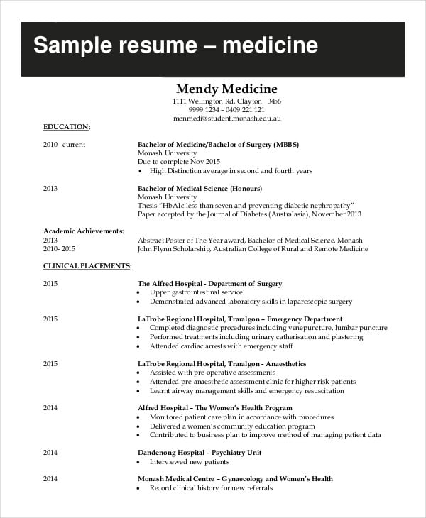 11  sample college resume templates
