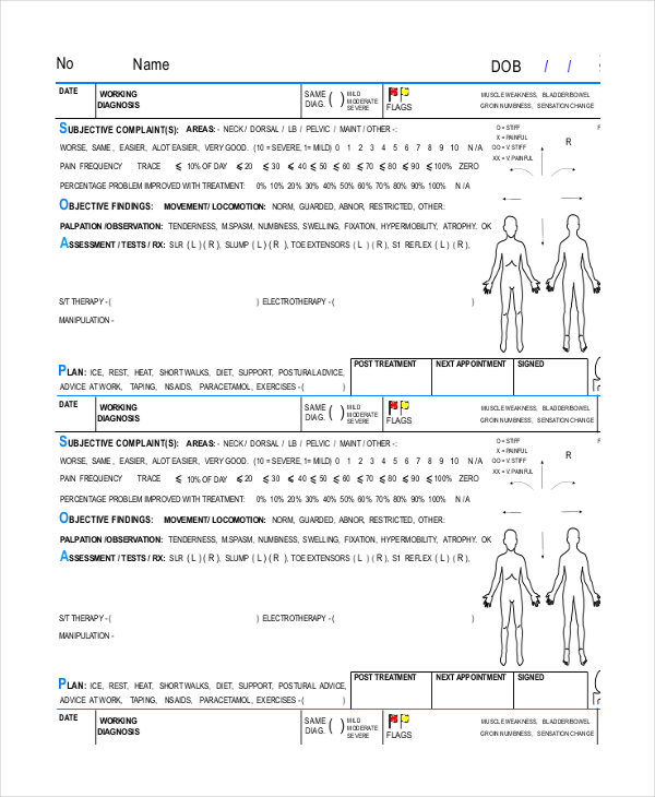 Chiropractic Soap Notes Template Free Printable Templates 0443