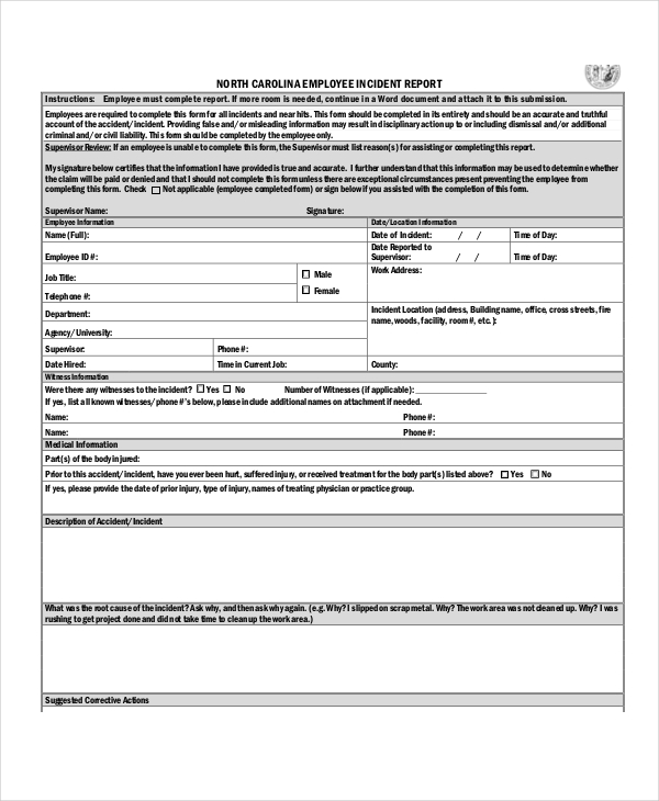 31+ Sample Incident Report Templates - PDF, Docs, Word