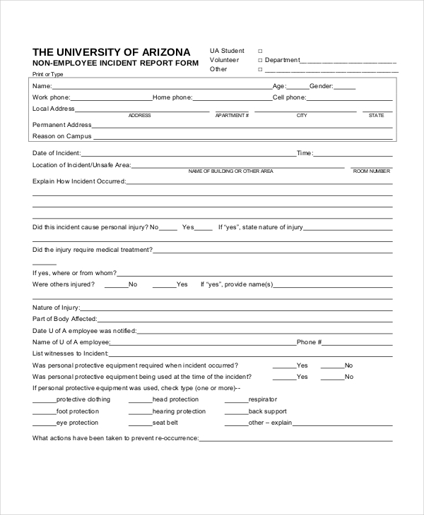 31+ Sample Incident Report Templates PDF, Docs, Word