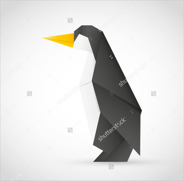 abstract design penguin logo