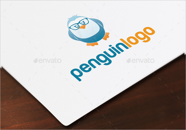 editable penguin logo template
