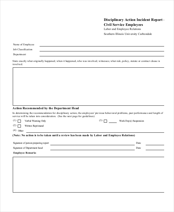 31+ Sample Incident Report Templates PDF, Docs, Word