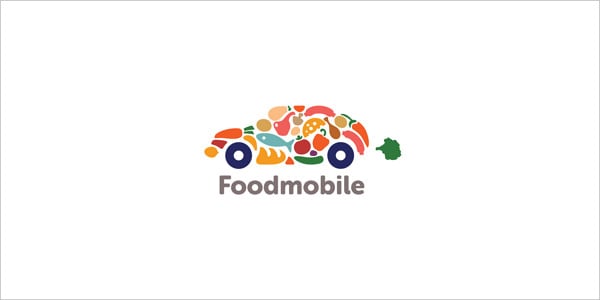 fun food logo design