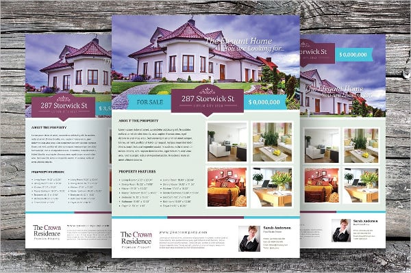 modern real estate flyer template