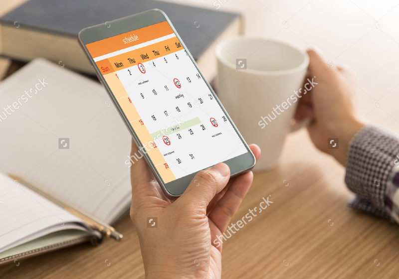 scheduled mobile calendar