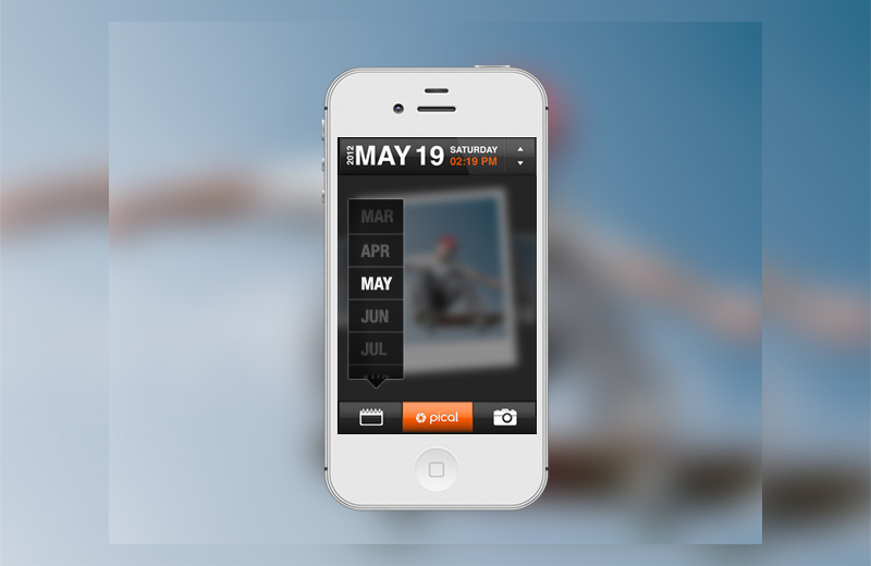 mobile app calendar concept