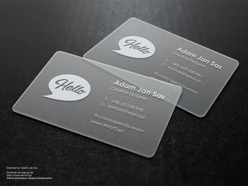 branding transparent business card