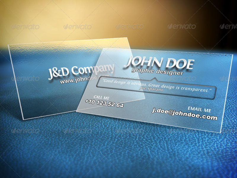 Image 8 for Transparent Business Cards Template
