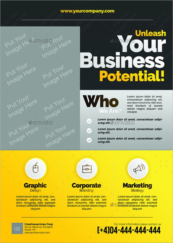 modern business flyer template