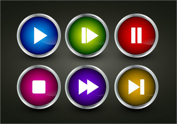 play button icon vectors