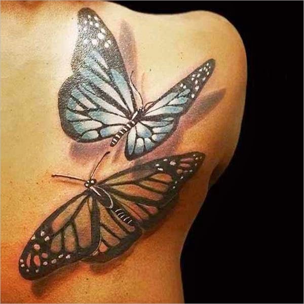 d butterfly tattoo