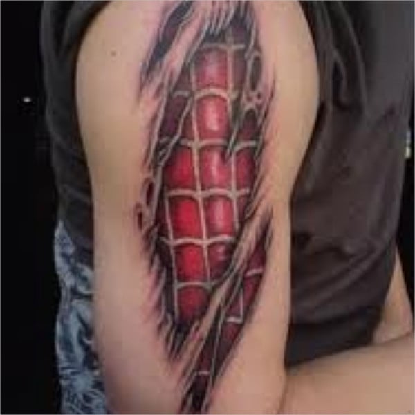 amazing shading spiderman tattoo