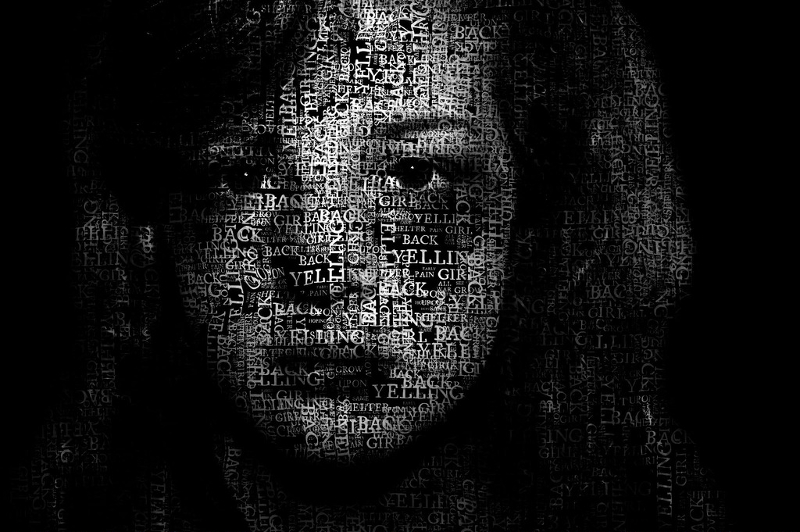 typography portrait art