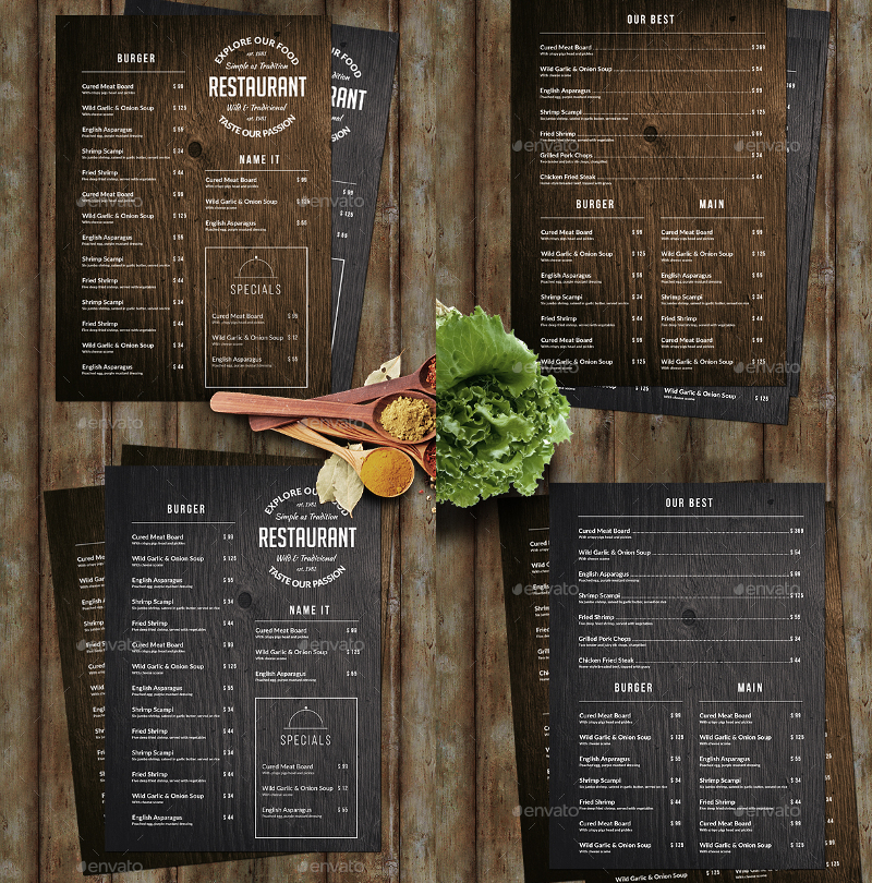 Creative Restaurant Menu Designs 30+ Free Templates