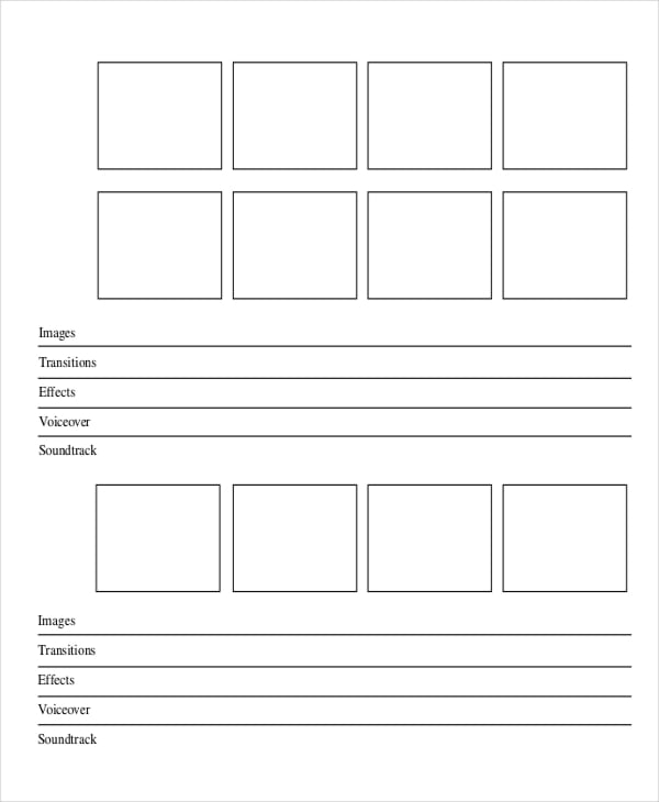 commercial storyboard template