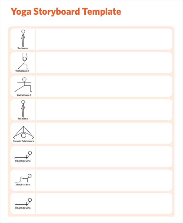 yoga storyboard template