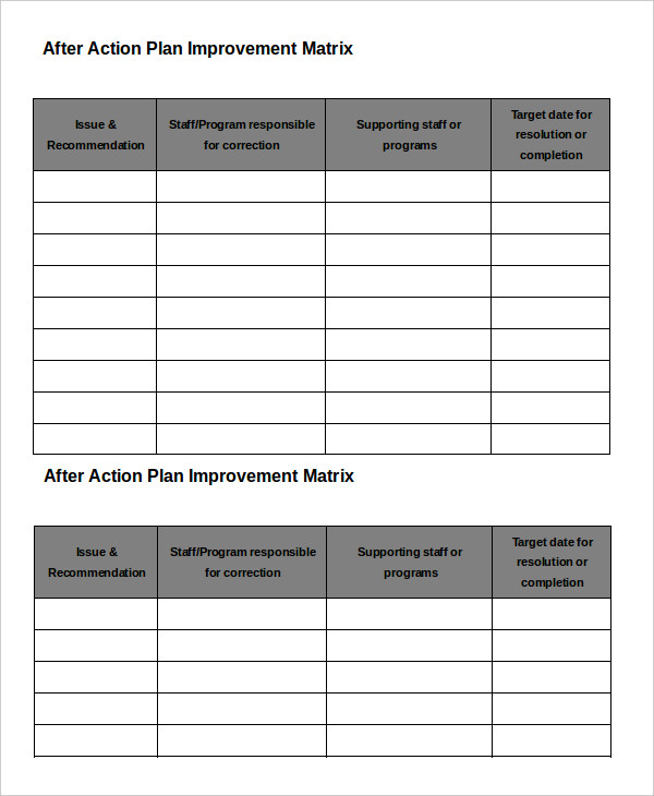 After Action Review Template Word