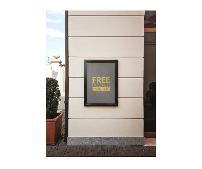 free poster frame mockup