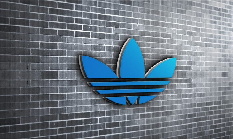 3d logo old brick wall mockup