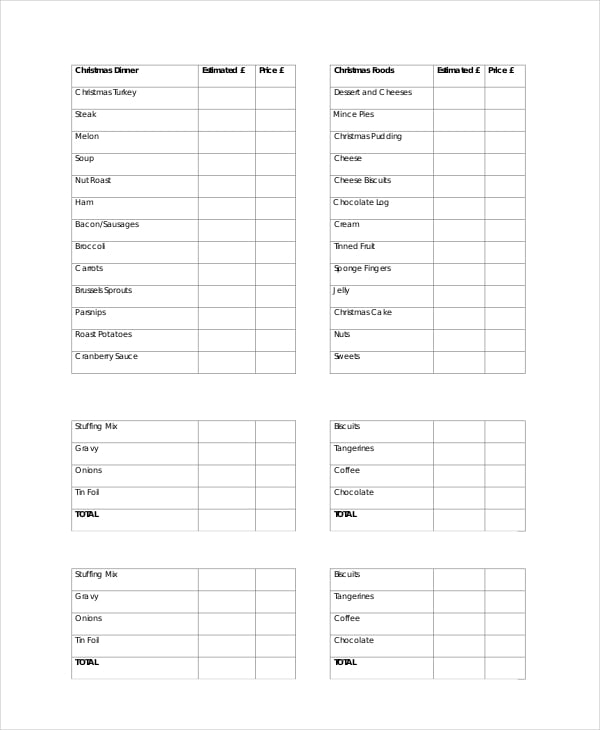 Christmas List Template Excel from images.template.net