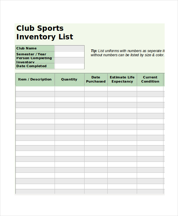 Inventory Spreadsheet Example - 12+ Free Excel Documents Download