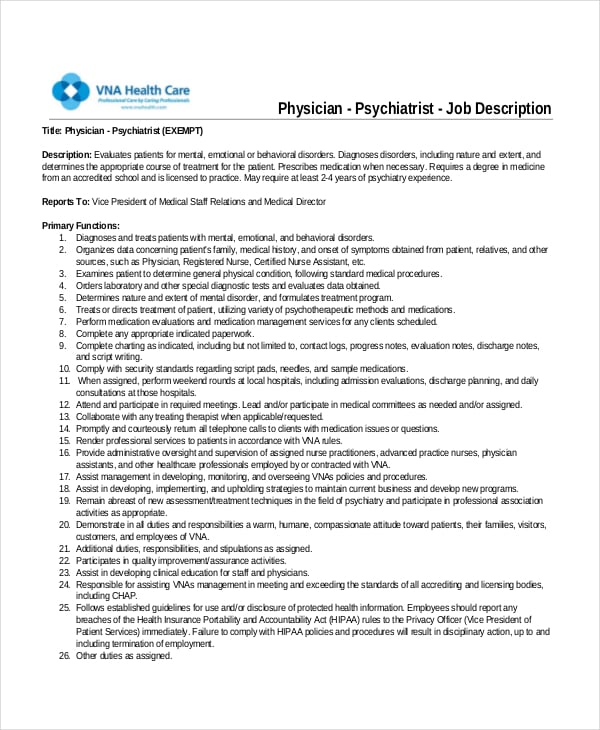 School physician job description