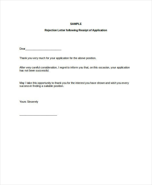 Applicant Rejection Letter Template from images.template.net