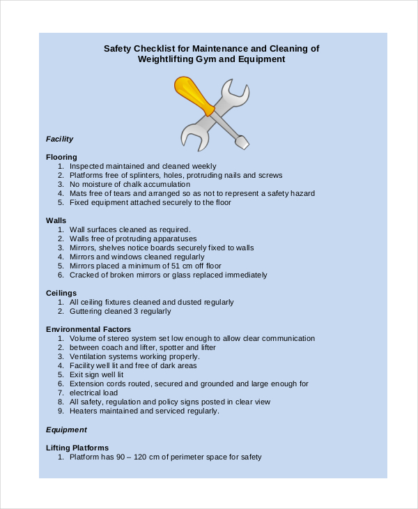 Cleaning Checklist 31+ Word, PDF, PSD Documents Download