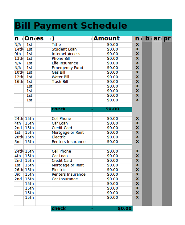 Excel Schedule Template - 11+ Free PDF, Word Download ...