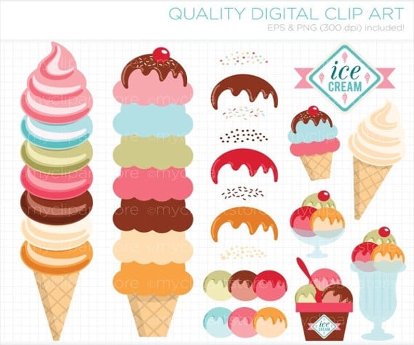 soft cone ice cream logo template