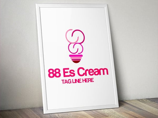 infinity ice cream logo template