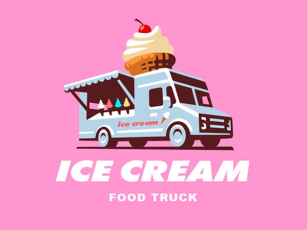 truck ice cream logo