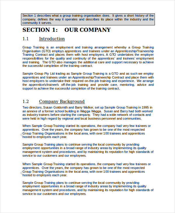 small company training manual template