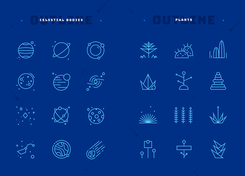 36 free space icons