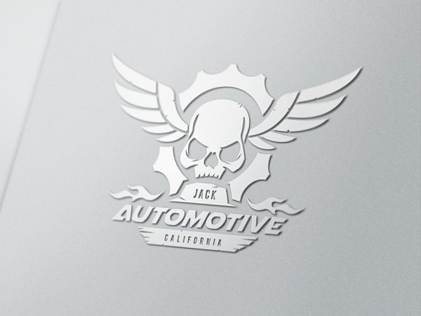 automotive skull logo