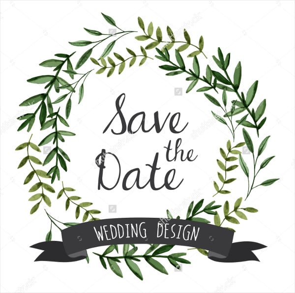 vector watercolor wedding invitation