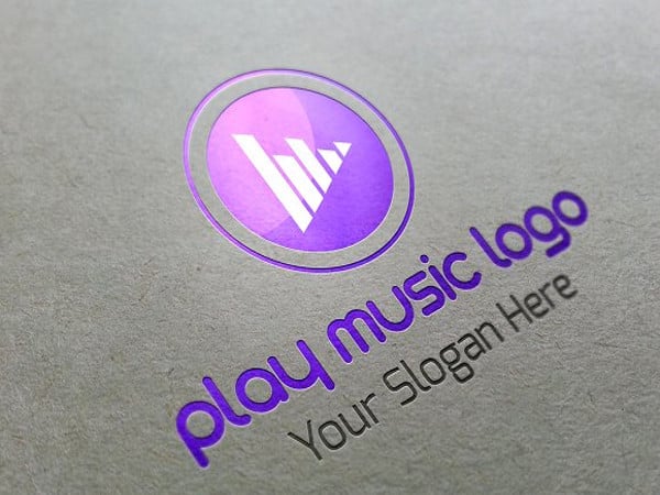 play music logo template