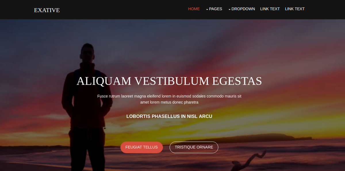 personal business website template