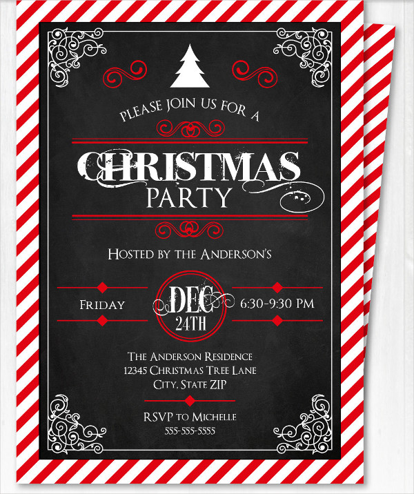 customizable christmas party invitation template