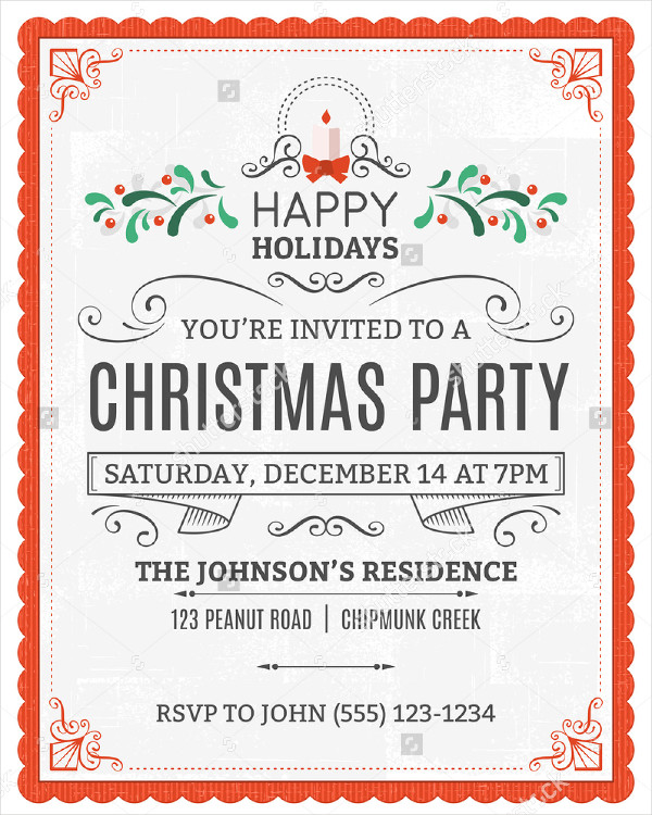 vector christmas party invitation1