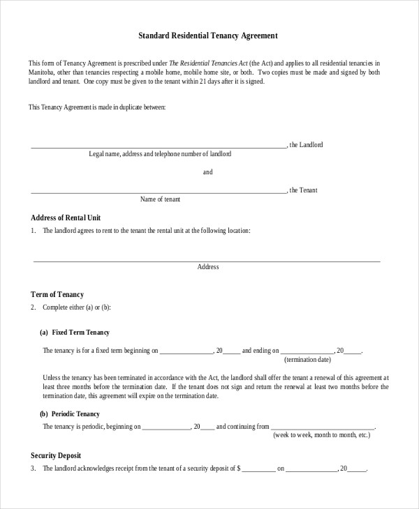 House Rental Agreement - 14+ Word, PDF Documents Download | Free ...